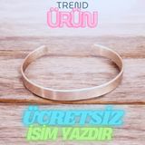 Düz Bilezik ( 9mm Genişlik ) Saf Bakır Bilezik, [ucretsiz Isim Veya Dua Yazılır] - 15