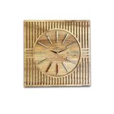 Düz Çizgiler - Mostar Ahşap ve Gümüş - 50 Cm Duvar Saati