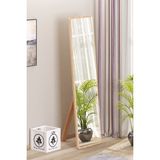 Düz Dikdörtgen 150X43 cm Ayaklı Salon Antre Çocuk Odası Banyo Wc Yatak Odası Boy Aynası - Ahşap - 150 x 43 cm