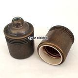 Duz Eskitme Metal E27 Duy Dekoratif Standart Avize Ampul Duyu