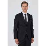 Düz Filafil Mono Yaka Tam Astar 6 Drop Comfort Fit Takım Elbise 1001250170 - 58 - Siyah