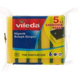 Düz Hijyenik Bulaşık Süngeri, 5'li Ekonomik Paket, Yeşil