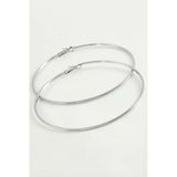 Düz İnce Boru Metal Halka Küpe 8-9-10 Cm