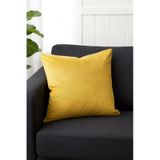 Düz Kadife Kırlent Kılıfı Sarı 40x40 Sarı