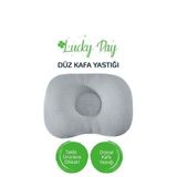 Düz Kafa Yastığı Gri Bebek Kafa Yastığı, Kafa Yastık, Bebek Yastığı, Organik Pamuk Kumaş