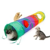 Duz Kedi Tuneli Katlanir Gokkusagi Uzun Duz Kedi Kopek Oyun Tuneli Evcil Hayvan Oyun Tuneli
