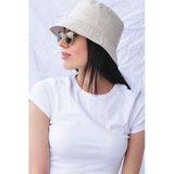 Düz Kova Şapka Yazlık İnce Balıkçı Şapka Bucket Hat Bej Standart