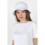 Düz Kova Şapka Yazlık İnce Balıkçı Şapka Bucket Hat Beyaz Standart