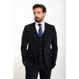 Düz Lacivert Slim Fit Mono Yaka 8 Drop Klasik Erkek Takım Elbise - 50 - 6 Drop