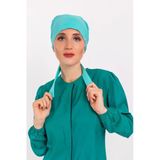Düz Mint Mavisi Tesettür Doktor Hemşire Hastane Aşçı Cerrahi Bone