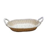 Düz Oval Sepet Plastik 38x28cm yükseklik 7cm