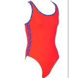 Düz Renk Kız Çocuk Yüzücü Mayo - Coral - 12 Yaş