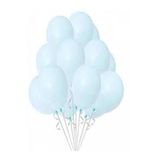 Düz Renk Pastel 10 Lu Balon, MAKARON MAVİ