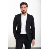 Düz Siyah Slim Fit Mono Yaka Erkek Takım Elbise - 52 - 6 Drop