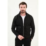 Düz Slim Fit Fermuarlı Torba Cepli Hakim Yaka Pantolon Mont - Siyah - 48