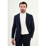 Düz Slim Fit Mono Yaka Torba Cepli Metal Düğmeli Erkek Ceket - Lacivert - 54