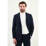 Düz Slim Fit Mono Yaka Torba Cepli Pantolonu Lastikli Erkek Takım Elbise - Lacivert - 6 Drop - 56
