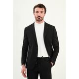 Düz Slim Fit Torba Cep Beli Lastikli Ipli Yün Erkek Takım Elbise - 46 - Siyah - 6 Drop