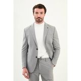 Düz Slim Fit Torba Cep Beli Lastikli Ipli Yün Erkek Takım Elbise - 52 - Gri - 6 Drop