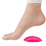 Düz Taban Rahatsızlığı Olanlar İçin Pembe Renk, Kendinden Yapışkanlı Yumuşak Jel Silikon Ark Desteği (Sağ ve Sol Ayak, 1 ÇİFT)
