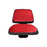 Düz Tip Traktör Koltuk Kılıfı - Kolçaksız - Kırmızı Deri -BB-3142