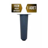 Düz Torna Ayarlı Ahşap Ayak Mobilya Masa Ve Dolap Ayağı(Antrasit)(Kayın / Gürgen) Antrasit 15Cm 15Cm - 1 Adet