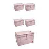 Düzenleyici Kutu Organizer Cırtlı Saklama Hurç Maxi Boy 30CM x 40CM x 50CM (5 Adet) - Renkli - Standart