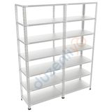 Düzenliyo 7 Katlı 2 Üniteli Galvaniz Çelik Raf 31X120X200 cm – Depo, Arşiv, Kiler ve Market Rafı