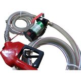 DÜZEY 220 Volt Mazot Aktarma Pompası Mavi Döküm Malzeme ile 5 Metre Telli Hortum ve Akaryakıt Tabanca Seti