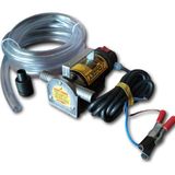 Düzey 24 Volt 1'' Çıkışlı Dıştan Çekme Mazot Aktarma Sıvı Transfer Pompası (Su - Süt - Yağ) & 5 Metre Hortumlu Set