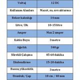 Düzey (Karavan Için) Düzey 12 Volt Mini(Küçük) Akü Başlıklı Dalgıç Pompa % Duş Başlıklı Hortum Seti