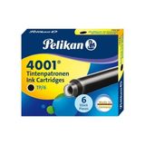 Düzey Pelikan 4001 Dolma Kalem Kartuşu Küçük Brilliant Siyah 6 Lı