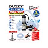 DÜZEY POMPA Düzey 12 Volt Sıvı Aktarma Pompası & 3 Metre Hortum Seti (MAZOT,SU,SÜT,YAĞ AKTARMA)