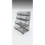 DÜZGÜN METAL 4 Katlı Tel Kaplamalı Teşhir Sepeti 70 Cm En Derinlik=60/50/50/40/120cm Yükseklik