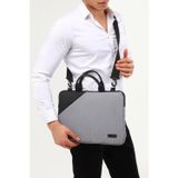 D'VERS Gri Su Geçirmez Fermuar Detaylı 15,6inch Darbeye Karşı Korumalı Kılıf Notebook Laptop Çantası