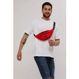D'Vers Unisex 2 Bölmeli Omuz ve Bel Çantası - Kırmızı
