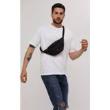 D'Vers Unisex 2 Bölmeli Omuz ve Bel Çantası - Siyah