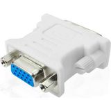 DVI 24+5 Erkek To VGA Dişi Çevirici Dönüştürücü - DVI VGA Adaptör - Beyaz