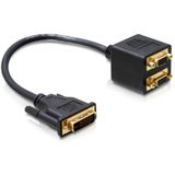 DVI (24+5) to 2xVGA Çevirici Dönüştürücü Kablo Çoklayıcı Splitter