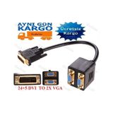 Dvi 2X Vga Y Kablosu 4972P Çoklayici 24+5 Switch Spitter Çoğaltic
