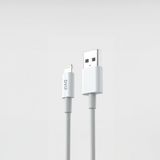 Dvip L33 1 mt Beyaz 6A 120W USBA to Lightning Data ve Hızlı Şarj Kablosu