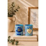 Dvoyage Cool Dad Cool Mom 2’li Porselen Kupa Seti 300 ml – Anne Baba Hediye - Mavi
