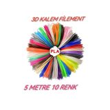 dvrktasarım Divrak3d Filament Pla 1.75mm Pla 10 Renk X 5 Metre 3 Boyutlu Kalem Flamenti