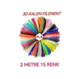 dvrktasarım Divrak3d Filament Pla 1.75mm Pla 15 Renk X 2 Metre 3 Boyutlu Kalem Flamenti
