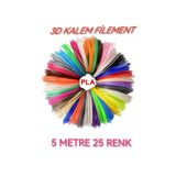 dvrktasarım Divrak3d Filament Pla 1.75mm Pla 25 Renk X 5 Metre 3 Boyutlu Kalem Flamenti