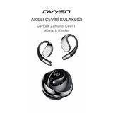 DVYEN AI Canlı Çeviri Kulaklık Bluetooth5.4 | 100+ Dil Anlık Tercüme Görüşme Çeviri Açık Kulak TWS ENC