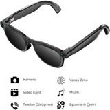 Dvyen G2 Pro Akıllı Yapay Zeka (Aı) Güneş Gözlüğü – Kamera Bluetooth Hafıza Müzik Aı Ast Canlı Çeviri Ipx5 - Siyah