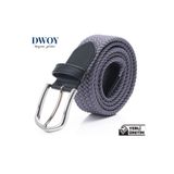 DWOY Elastik Gri Örgü Kemer