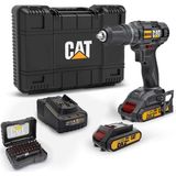 DX155.1SET 18 VOLT/2.0AH Li-Ion Çift Akülü Profesyonel Şarjlı Darbeli Matkap + DA01901 32 Parça Vidalama Uç Seti