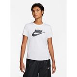 DX7906 100 W NSW TEE ESSNTL ICN FTR Beyaz Kadın Bisiklet Yaka T Shirt